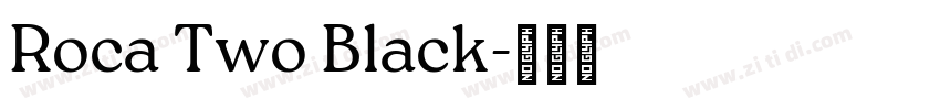 Roca Two Black字体转换
